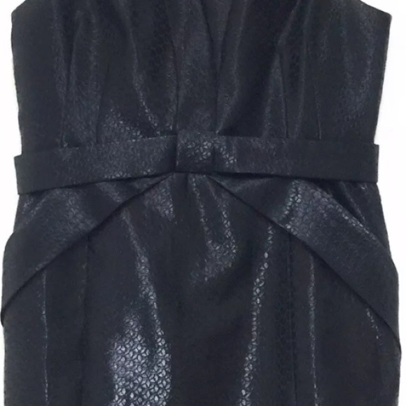 Anthropologie Maeve Cross Front Black Shimmer Cocktail Dress Size 0 XXS XS - Picture 4 of 7